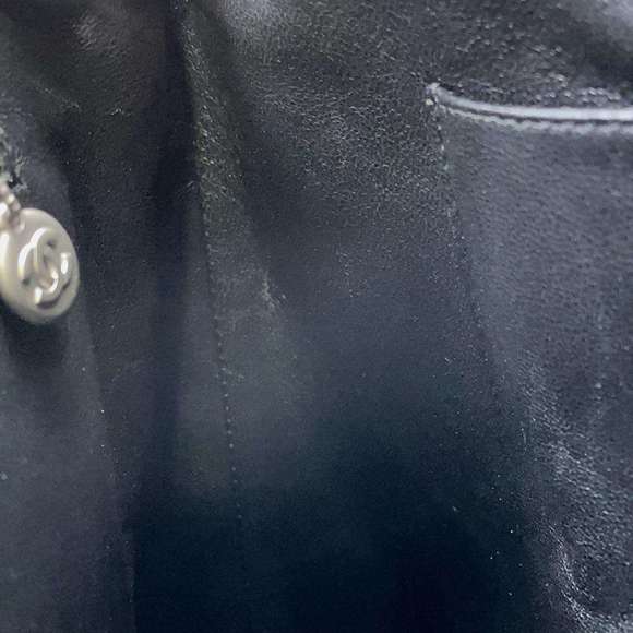 Chanel Tote Bag Reproduction Tote Coco Mark Matelasse Quilted Caviar Skin Black - Picture 6 of 10